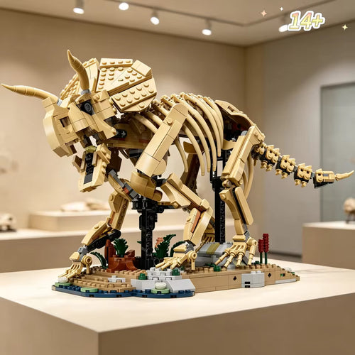 1154-Piece Triceratops Dinosaur Building Block Model – Collectible Display Set