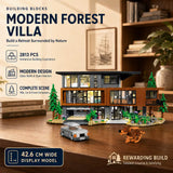 2813-Piece Modern Forest Villa Building Block Set – Architecture Model with Car & Animals thumbnail 6