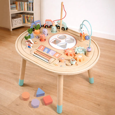 Table d'activités Montessori en bois 10 en 1 pour tout-petits