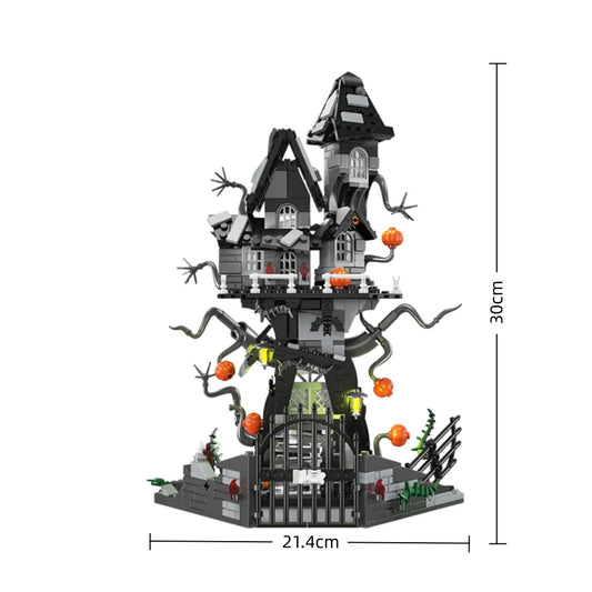LED Haunted House building block set, full assembled model