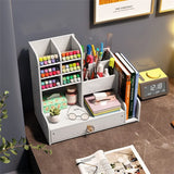 Space-Saving Pen Holder Storage Box – Multi-Compartment Organiser thumbnail 6