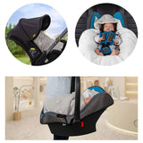 Baby Swaddle Wrap Blanket with Windproof Hood for Car Seat thumbnail 1