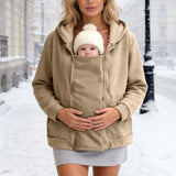 2-in-1 Zip-Up Babywearing Fleece Sweatshirt Coat thumbnail 5