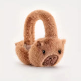 Kids Plush Capybara Earmuffs, Thick Velvet Winter Ear Warmers thumbnail 2