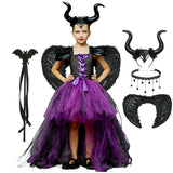Evil Queen Halloween Costume with Horned Headband & Staff thumbnail 6