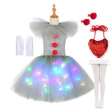 Scary Clown Light-Up Tutu Dress Halloween Costume thumbnail 5