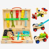 Wooden Carpenter Toolbox – Montessori Pretend Play Set miniature 1