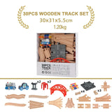 Wooden Train Track Expansion Set – Beech Wood, Multiple Layouts thumbnail 5