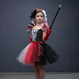 Girls Dalmatian-Spot Villain Costume - 4-Piece Tutu Set thumbnail 3