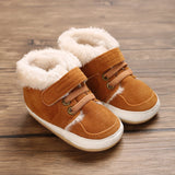 Baby High-Top Fleece Sneakers, Warm Winter Newborn Shoes thumbnail 4