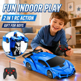 2-in-1 RC Transforming Car & Robot, One-Touch Morphing thumbnail 2