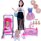 Fashion Doll Pregnancy Playset with Baby, Pram & Nursery Set thumbnail 1