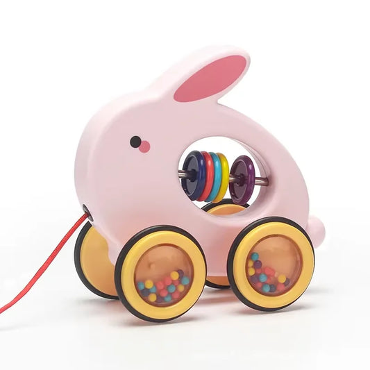 Rabbit pull-along walking toy