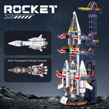 Space Rocket Launch Station Building Block Set thumbnail 5