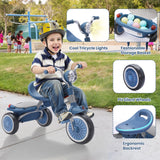 Foldable 4-in-1 Toddler Tricycle with LED Light & Storage Basket thumbnail 3