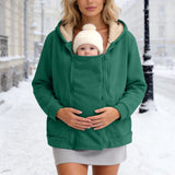 2-in-1 Zip-Up Babywearing Fleece Sweatshirt Coat thumbnail 4