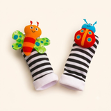 Toddla Rattle Toy Socks – 4-in-1 Wrist & Foot Baby Rattles thumbnail 3