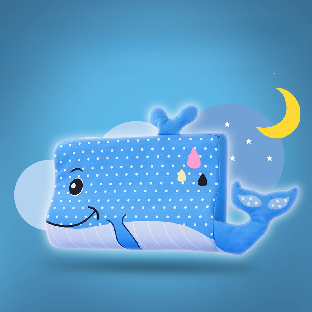 Whale animal toddler pillow