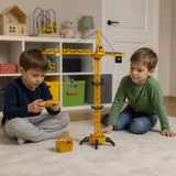 Remote Control Tower Crane Toy – 360° Rotating with Lifting Function, 128cm thumbnail 1