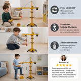 Remote Control Tower Crane Toy – 360° Rotating with Lifting Function, 128cm thumbnail 5