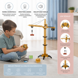 Remote Control Tower Crane Toy – 360° Rotating with Lifting Function, 128cm thumbnail 3