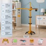 Remote Control Tower Crane Toy – 360° Rotating with Lifting Function, 128cm thumbnail 6