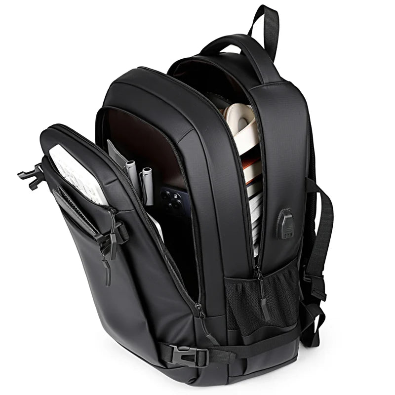 Waterproof laptop backpack detail view