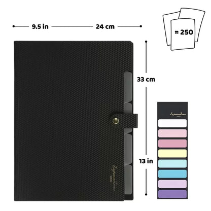 Expanding paper organiser open view