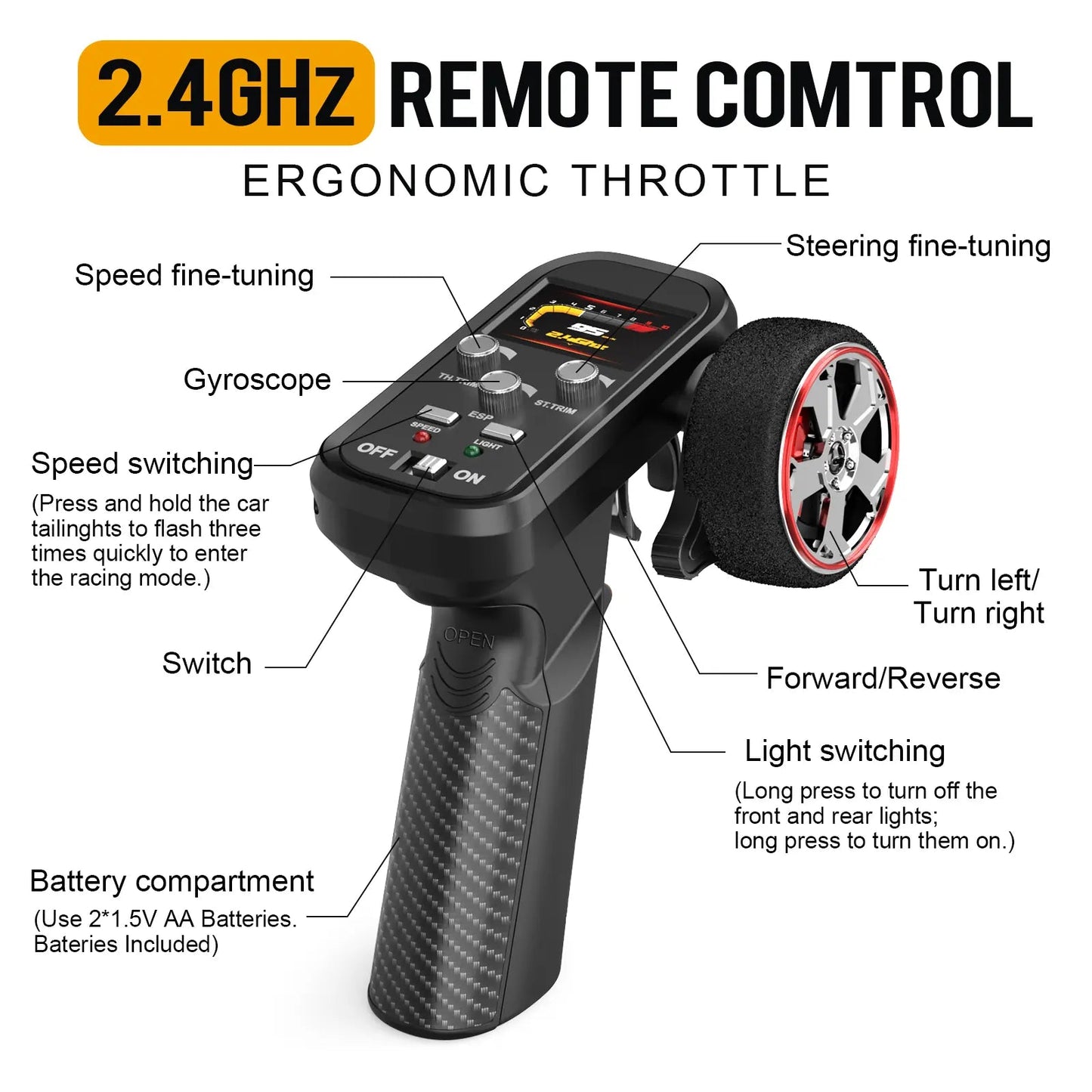 RC Drift Car 2.4GHz remote