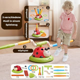 Ensemble de jeu actif 3-en-1 pour enfants – Saut, lancer d'anneaux et lancement de fusée miniature 4