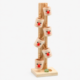 Houten knikkerbaan met boomstammen, Montessori-leerspeelgoed miniatuur 2