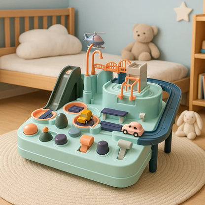 Kids Race Track Adventure Set light blue version