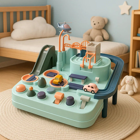 Kids Race Track Adventure Set light blue version