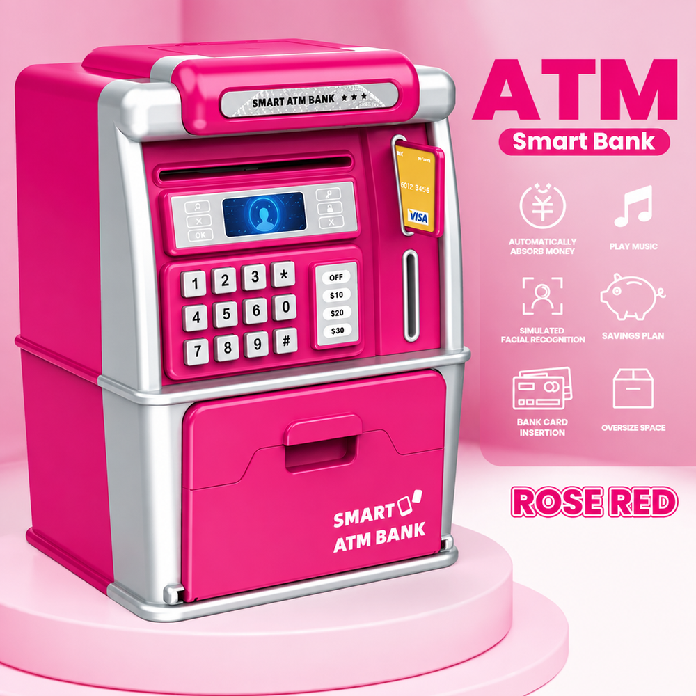 Kids Electronic ATM Money Bank with Swipe Card