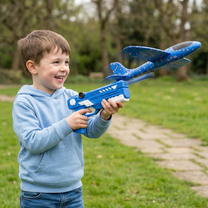 Foam airplane launcher toy for kids main image