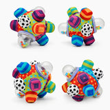 Sensorik-Ball mit Glöckchen für Babys, strukturiertes Rasselspielzeug, 0–24 Monate Miniaturansicht 2