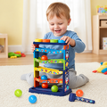 4-Tier Ball Drop Tower - Space Themed Knock & Roll Activity Toy