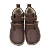 Barefoot Leather Ankle Boots for Toddlers - Flexible Sole Kids Boots, Unisex thumbnail 3