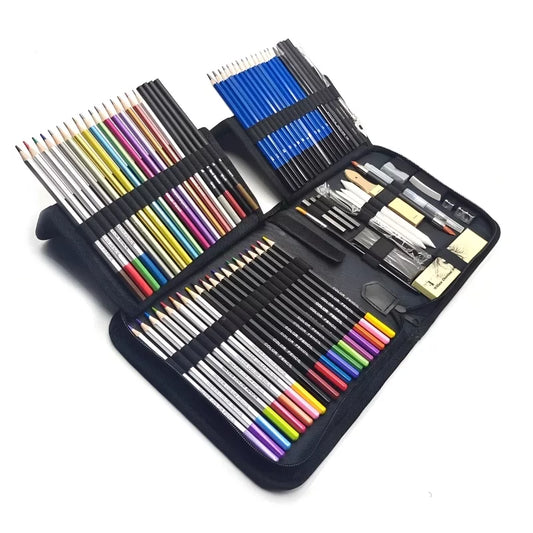 83-piece pencil art and drawing kit