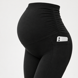 Maternity Fleece-Lined Thermal Leggings, Belly Support Winter Bottoms thumbnail 5
