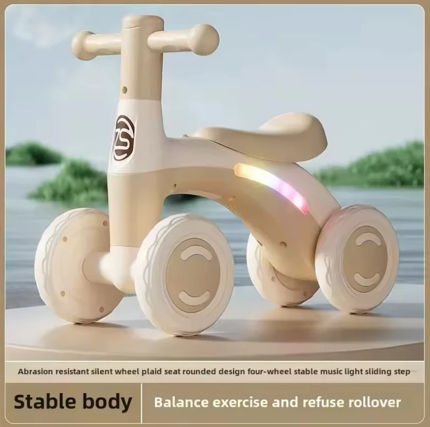 Baby balance bike — stable body design