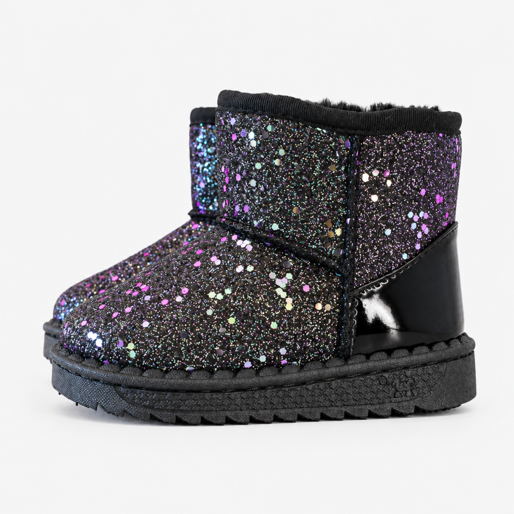 Kids Glitter Snow Boots, Warm & Non-Slip