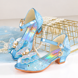 Girls Princess Crystal Sandals with Pearl Bow thumbnail 2
