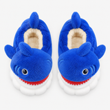 Pantoufles requin pour enfants, chaussons d'hiver chauds et pelucheux à talon enveloppant miniature 5