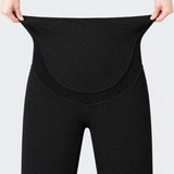 Leggings premaman termici in velluto, pantaloni invernali con interno felpato e supporto per il pancione miniatura 5