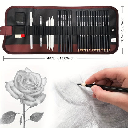 Professional sketch set open