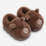 Capybara Plush Kids Slippers, Warm Winter Indoor Shoes thumbnail 2