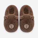 Capybara Plush Kids Slippers, Warm Winter Indoor Shoes thumbnail 5