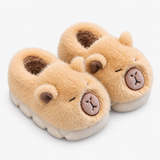 Capybara Plush Kids Slippers, Warm Winter Indoor Shoes thumbnail 4