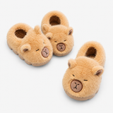 Capybara Plush Kids Slippers, Warm Winter Indoor Shoes thumbnail 3